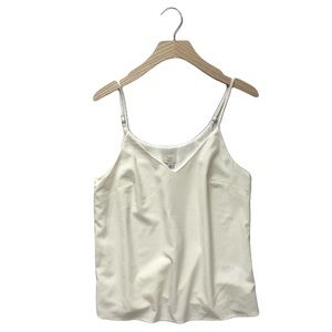 A New Day White Cami Adjustable Straps V Neck